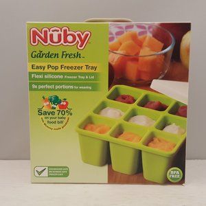 Nuby Garden Fresh Easy Pop Freezer Tray Make Fresh Baby Food Blue 🆕